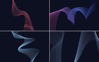 Wave curve abstract vector backgrounds for a modern and sleek look