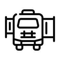 mobile house with pull-out module line icon vector illustration