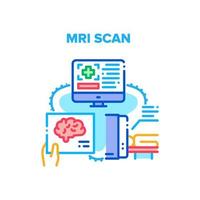 mri scan dispositivo vector concepto color ilustración