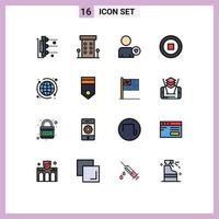 16 Creative Icons Modern Signs and Symbols of internet web store user basic Editable Creative Vector Design Elements