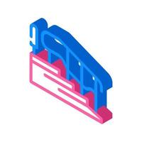 Ilustración de vector de icono isométrico de barras de escalera de ejercicio dinámico