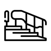 Ilustración de vector de icono de línea de barras de escalera de ejercicio dinámico