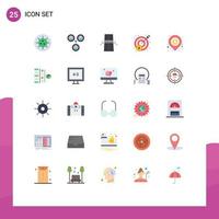 25 Thematic Vector Flat Colors and Editable Symbols of local lend creative banking profit Editable Vector Design Elements