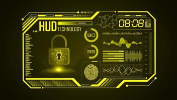 Modern HUD Technology Screen Background vector