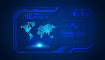 Modern HUD Technology Screen Background vector
