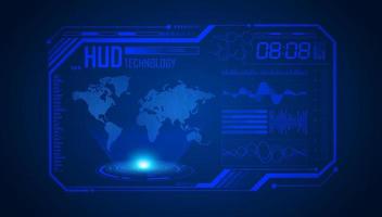 Modern HUD Technology Screen Background vector