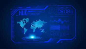 Modern HUD Technology Screen Background vector