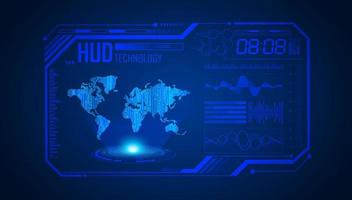 Modern HUD Technology Screen Background vector