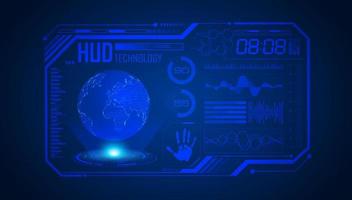 Modern HUD Technology Screen Background vector