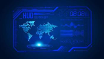 Modern HUD Technology Screen Background vector