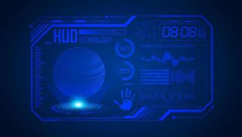 Modern HUD Technology Screen Background vector