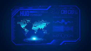 Modern HUD Technology Screen Background vector