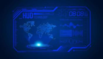 Modern HUD Technology Screen Background vector
