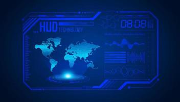 Modern HUD Technology Screen Background vector