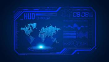Modern HUD Technology Screen Background vector