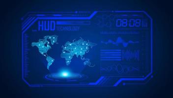 Modern HUD Technology Screen Background vector