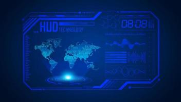 Modern HUD Technology Screen Background vector