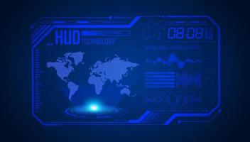 Modern HUD Technology Screen Background vector