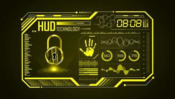 fondo de pantalla de tecnología hud moderna vector