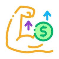 money earned by force icon vector outline illustration