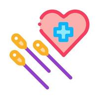 acupuncture for heart work icon vector