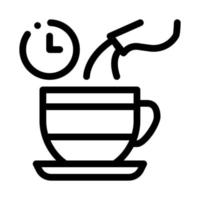 ilustración de contorno de vector de icono de tiempo de espera de té