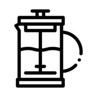 press teapot icon vector outline illustration