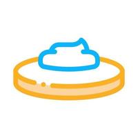 loaf of bread with mayonnaise icon vector outline illustration