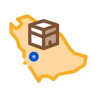location of kaaba geolocation icon vector outline illustration