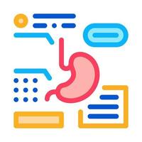 stomach analysis icon vector outline illustration