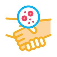 handshake dermatitis transmission icon vector outline illustration