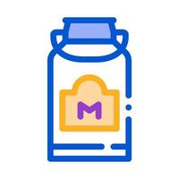milk can with handle icon vector outline illustration