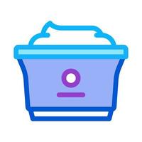 plastic cup of yogurt icon vector outline illustration