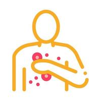 human rash problem icon vector outline illustration