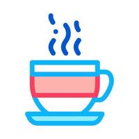 hot cup of tea icon vector outline illustration