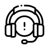 distracted by music headphones icon vector outline illustration
