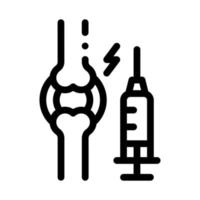 preventive injection for arthritis icon vector outline illustration