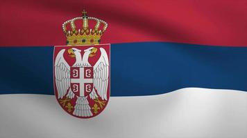 Serbia Waving Flag Background Animation. Looping seamless 3D animation. Motion Graphic video