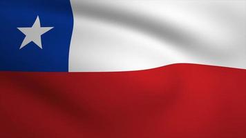 Chile Waving Flag Background Animation. Looping seamless 3D animation. Motion Graphic video