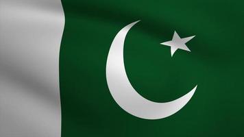Pakistan Waving Flag Background Animation. Looping seamless 3D animation. Motion Graphic video