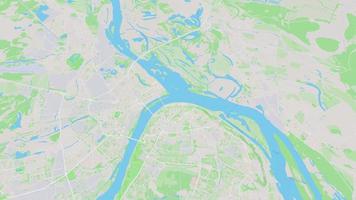 boucle d'arrière-plan de carte commune simple de nizhny novgorod. tourner autour des images aériennes de la ville. panorama harmonieux tournant sur fond de centre-ville. video
