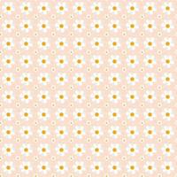 Flower doodle pattern seamless vector set on spring color tone