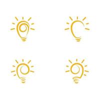 light bulb symbol icon vector