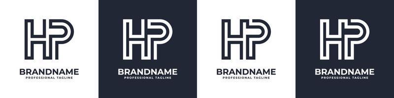 Letter HP or PH Global Technology Monogram Logo, suitable for any business with HP or PH initials. vector