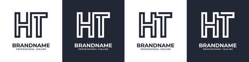 Simple HT Monogram Logo, suitable for any business with HT or TH initial. vector