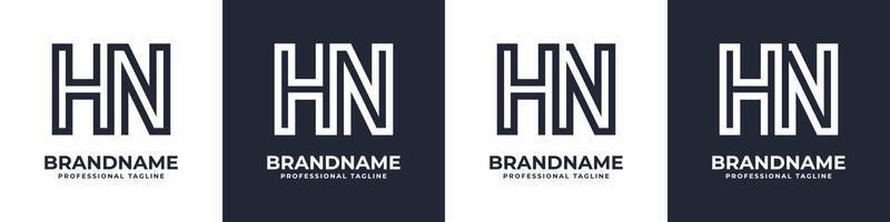 Letter HN or NH Global Technology Monogram Logo, suitable for any business with HN or NH initials. vector