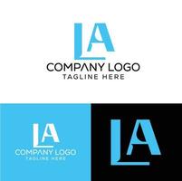 Initial Letter LA Logo Design Monogram Creative Modern Sign Symbol Icon vector