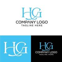 Initial Letter HG Logo Design Monogram Creative Modern Sign Symbol Icon vector