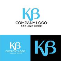 letra inicial kb diseño de logotipo monograma creativo moderno icono de símbolo de signo vector