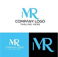 Initial Letter MR Logo Design Monogram Creative Modern Sign Symbol Icon vector